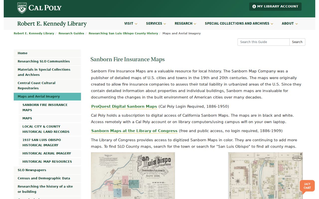 San Luis Obispo ZIP code directory Cal Poly map guide