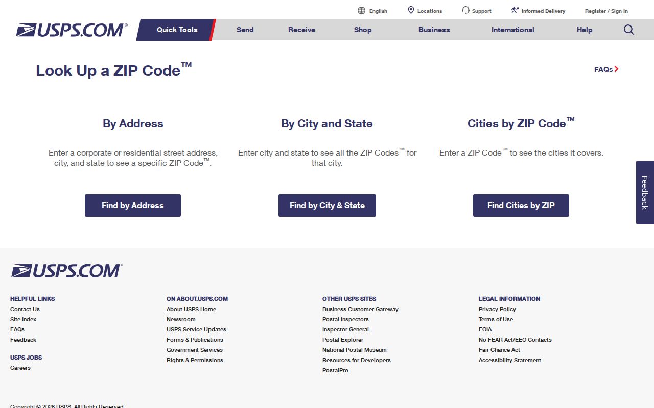 San Luis Obispo ZIP code directory USPS lookup
